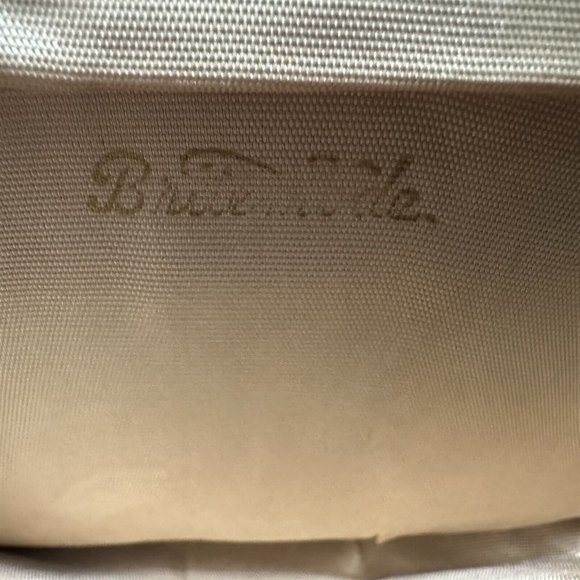 Vintage Clutch Fold Over Foldover Brite Mode Black Formal Evening Gold Trim - Picture 5 of 7